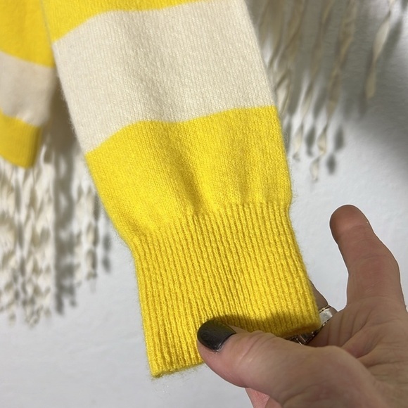 Minnie Rose Cashmere Stripe Happy Face Sweater Size XS - Picture 4 of 10